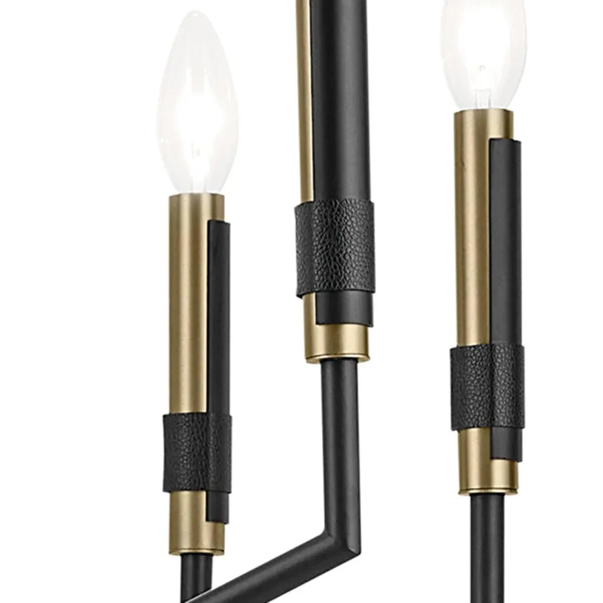 Armand 38" Armand 10-Light Chandelier 1-Tier, Black and bronze Finish