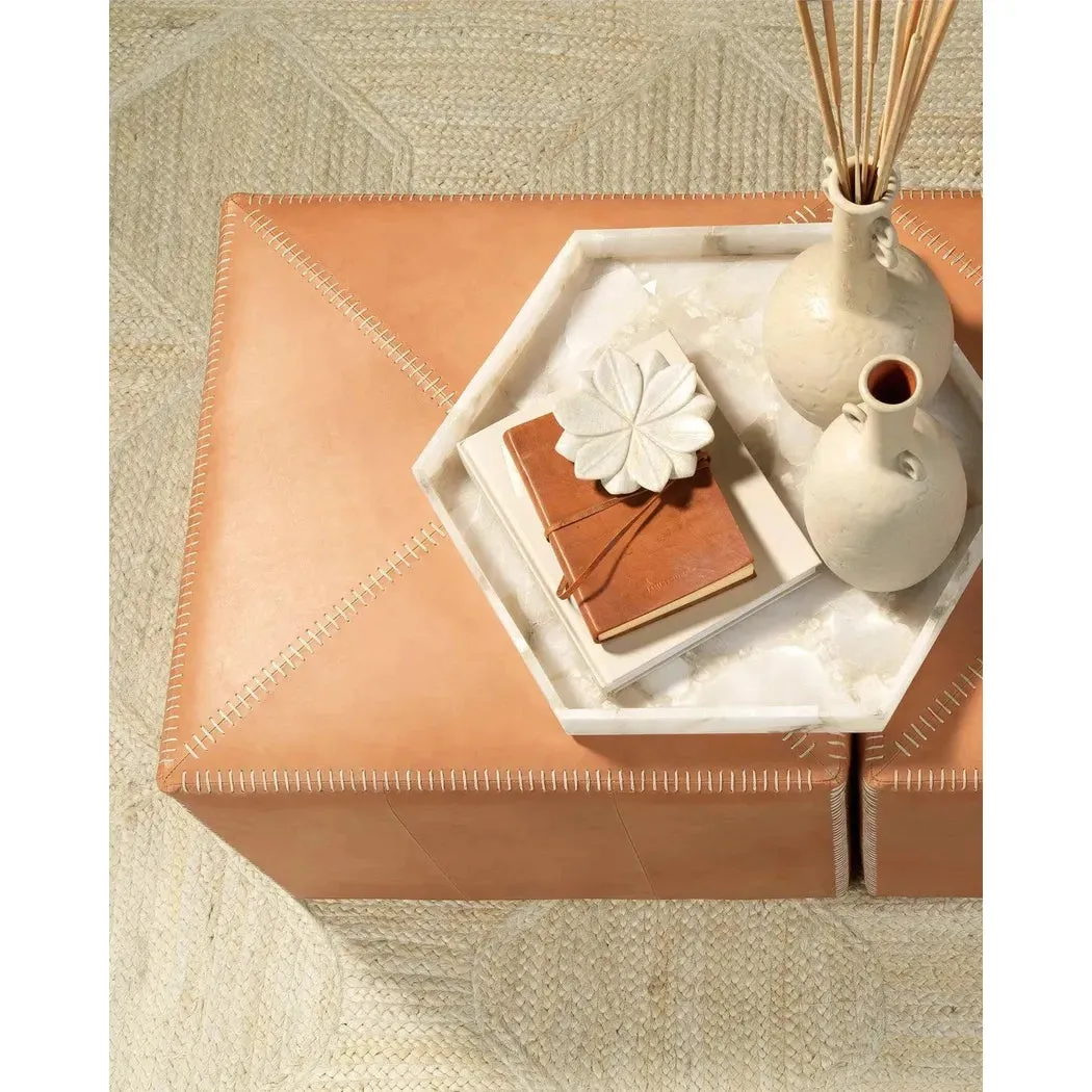 Beige Ceramic Babar Vase - Coastal Decor - Small