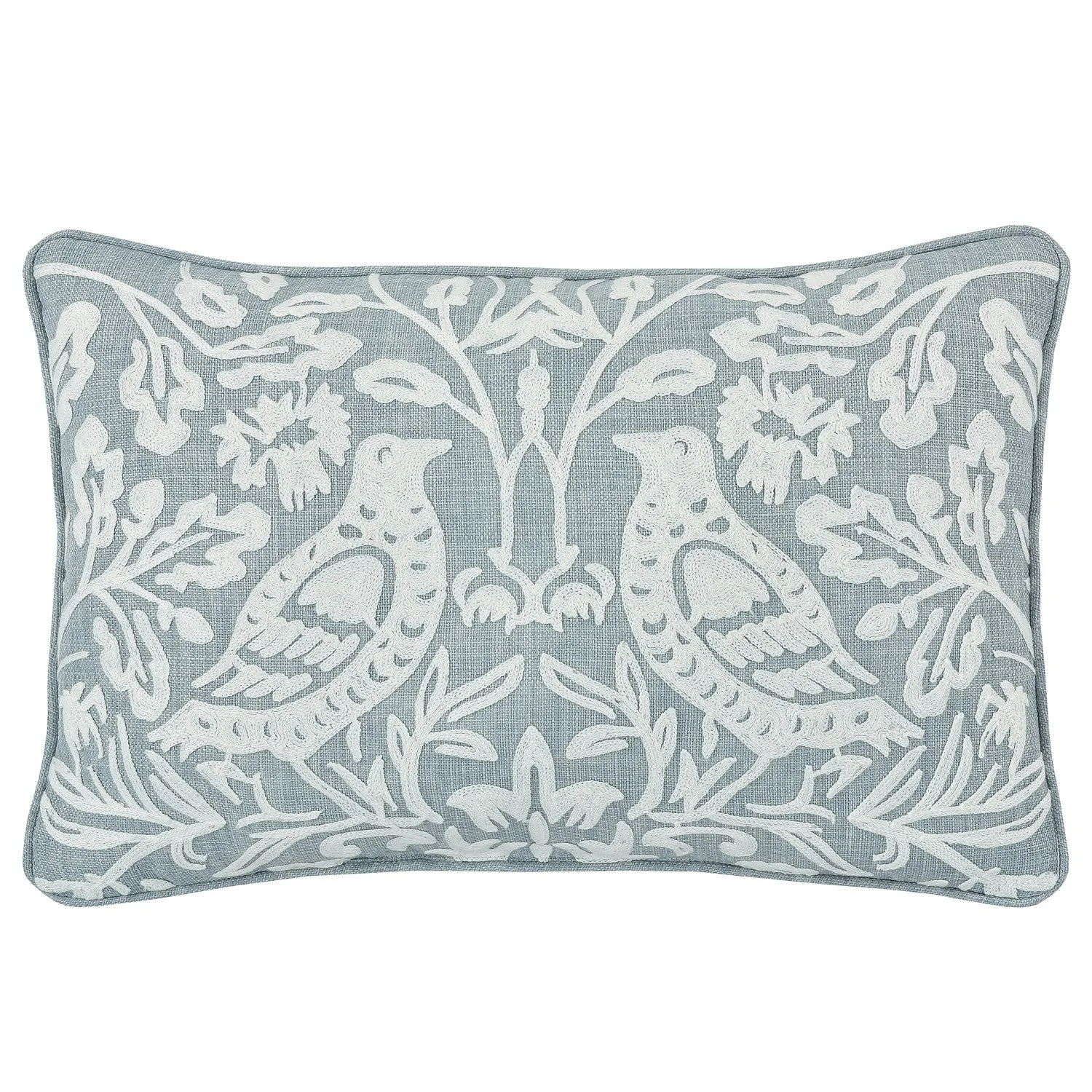 Blue Garden Boudoir Decorative Throw Pillow