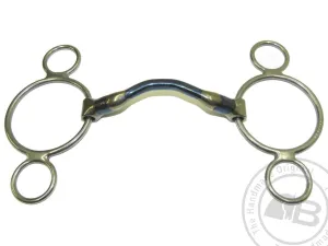 Bombers Bits 3 Ring Happy Tongue | Sweet Iron Blue Bit