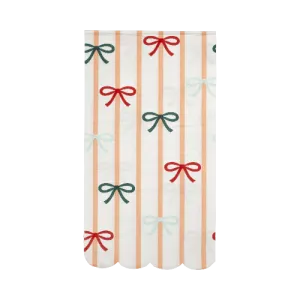 Bows and Stripes Scalloped Dinner Napkin