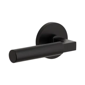Circolo Rosette with Contempo Lever in Satin Black