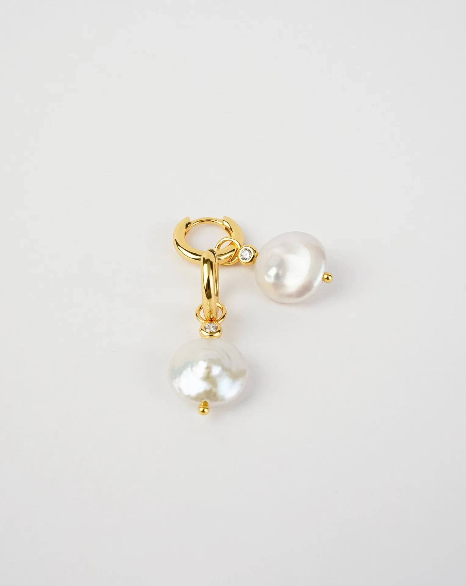 Classic Huggie Pearl Earrings – Sophisticated Freshwater Baroque Pearls