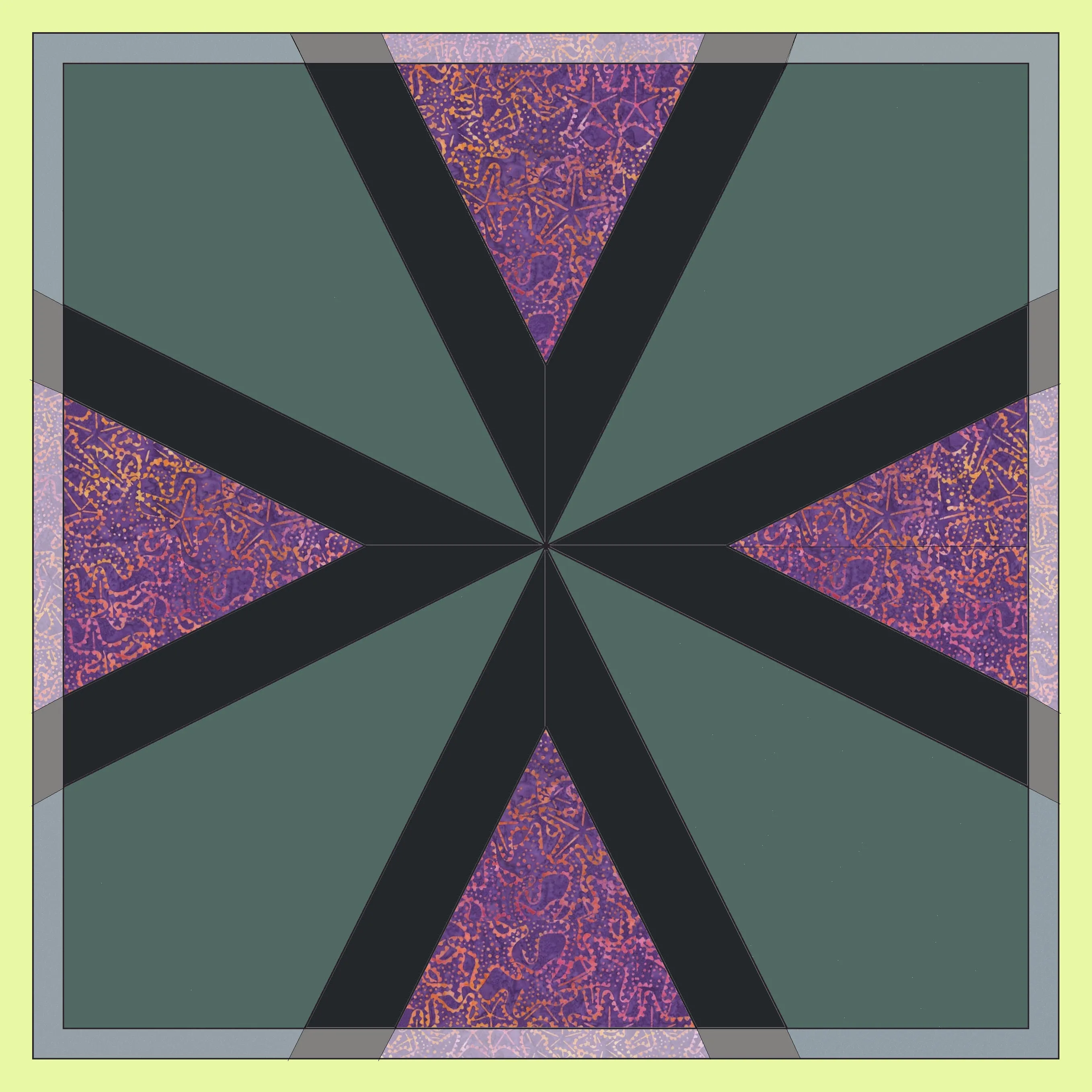 Crossroads Star  (8" finished block) - 6375 - Mat included