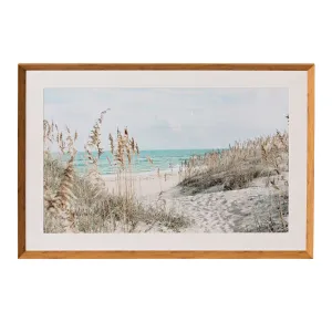 Doorway To The Sea Glass Framed Print 120x80cm
