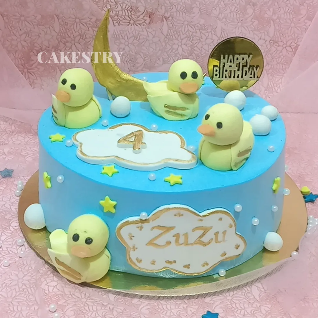 Duck Family Theme 1kg Cake