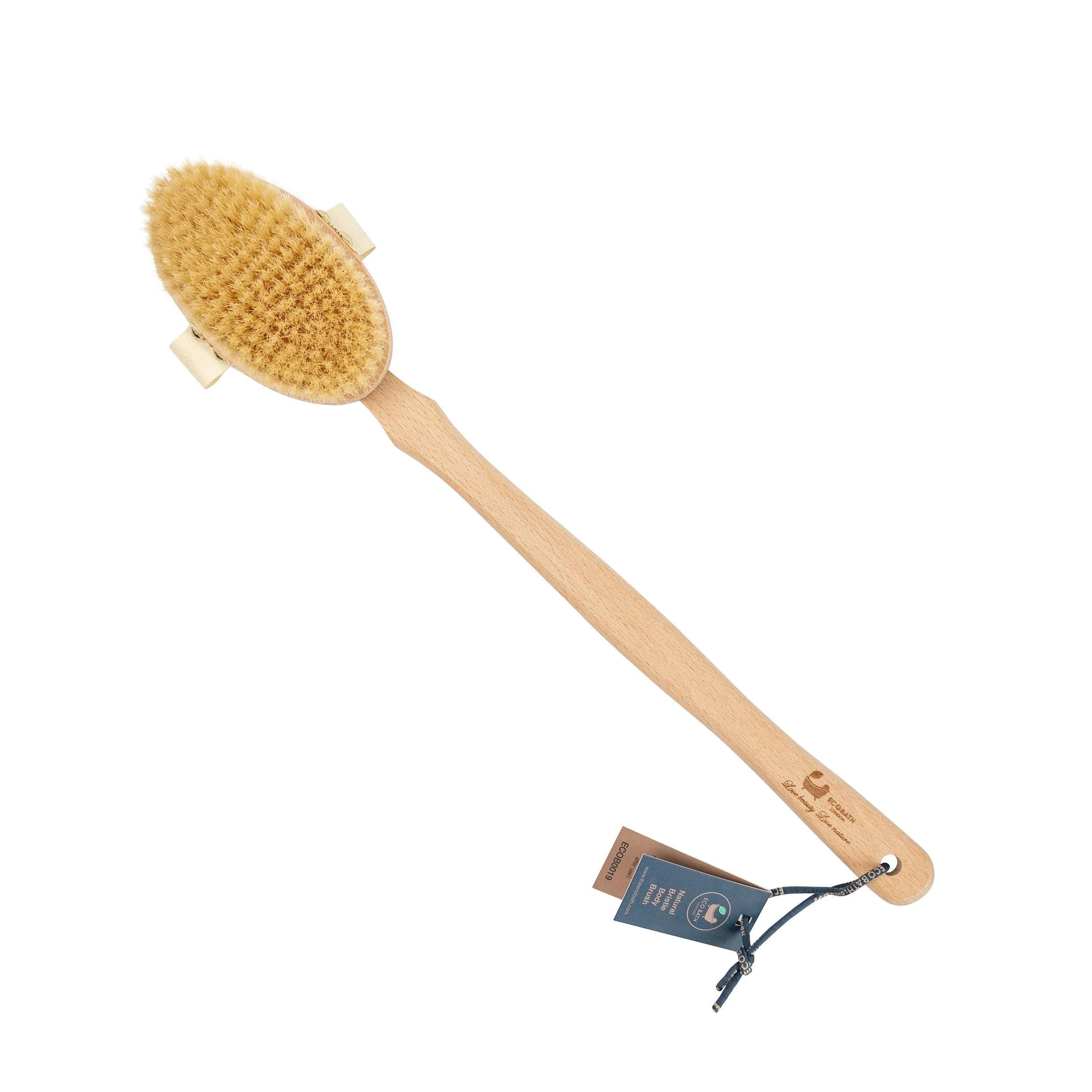 Eco Bath Natural Bristle Body Brush with Soft Bristles