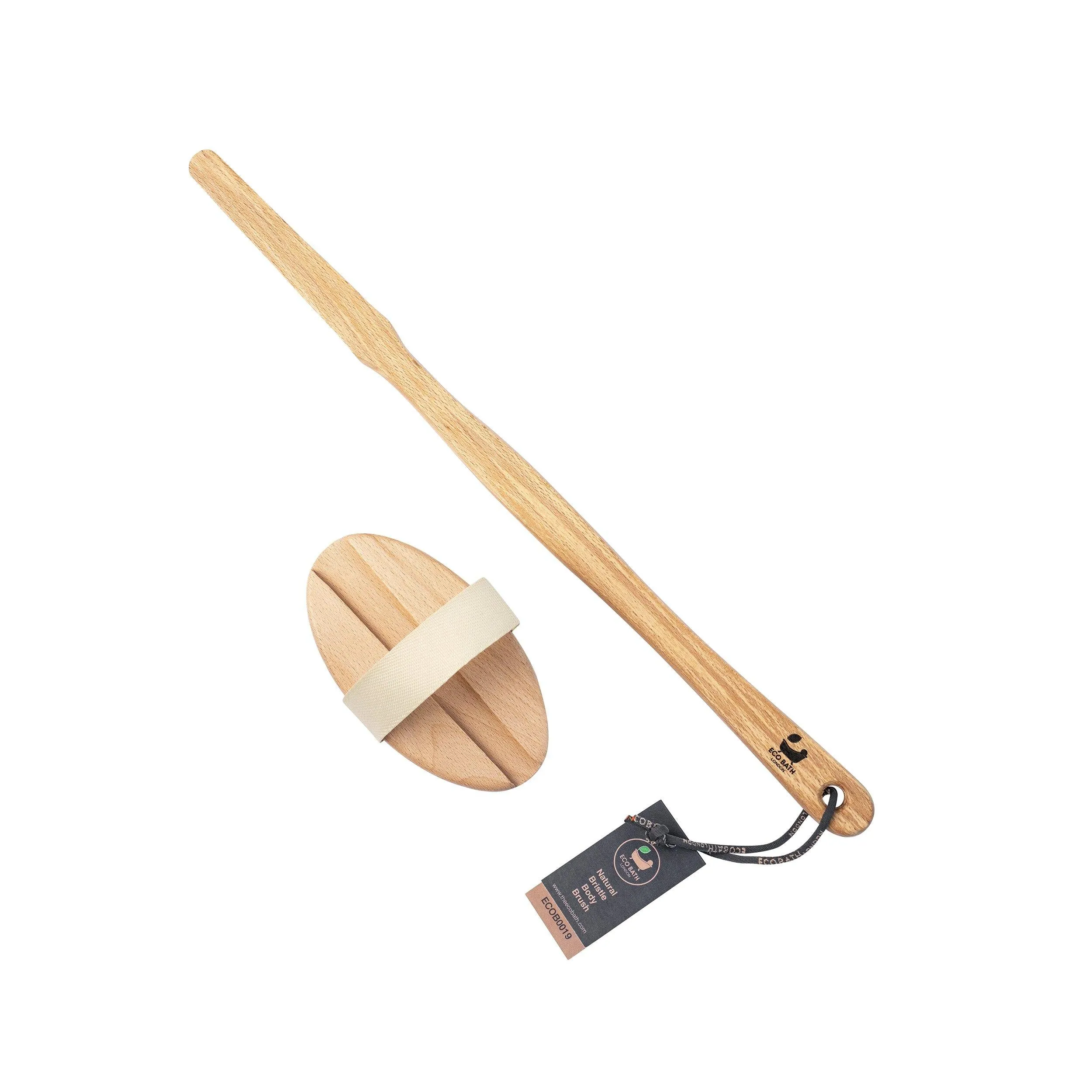 Eco Bath Natural Bristle Body Brush with Soft Bristles