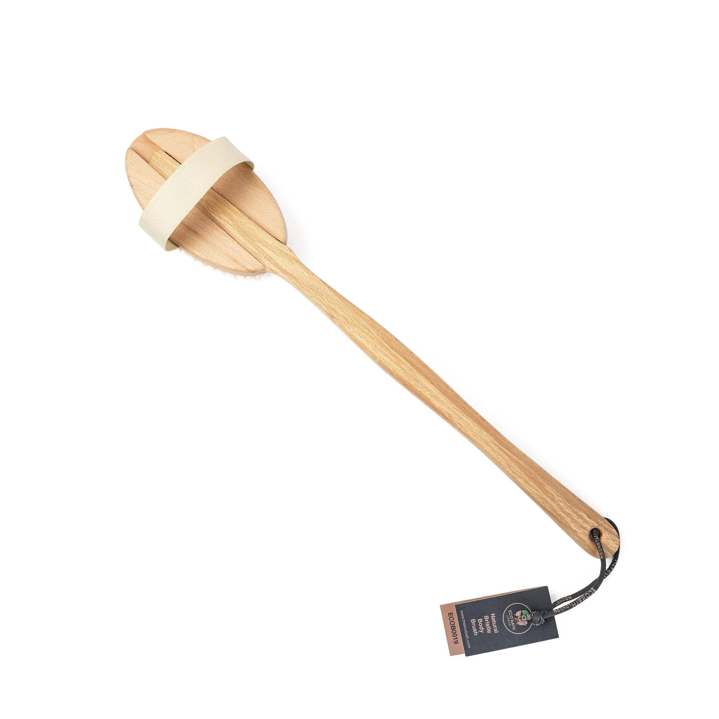 Eco Bath Natural Bristle Body Brush with Soft Bristles