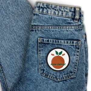 Embroidered Orange Patch That States I am Juicy!
