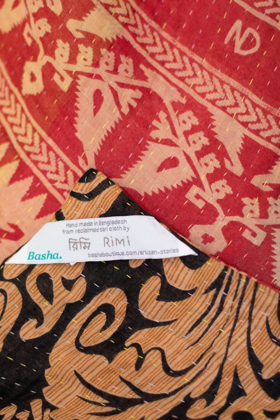 Grounded Kantha Throw
