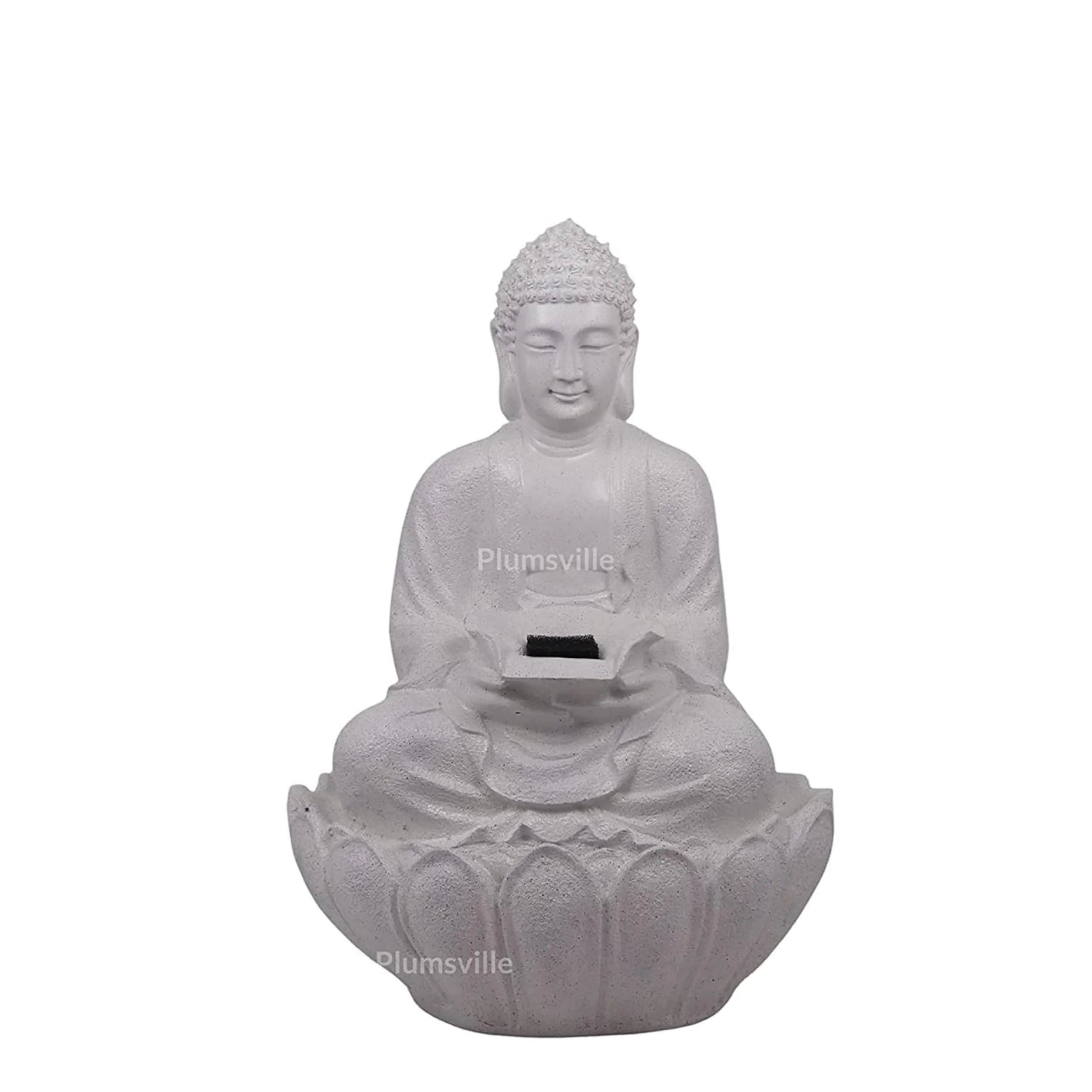 Lotus Buddha Water Fountain for Home, Office, Garden Large Size Water Fountain Items for Living Room | Bedroom | (Pure White)