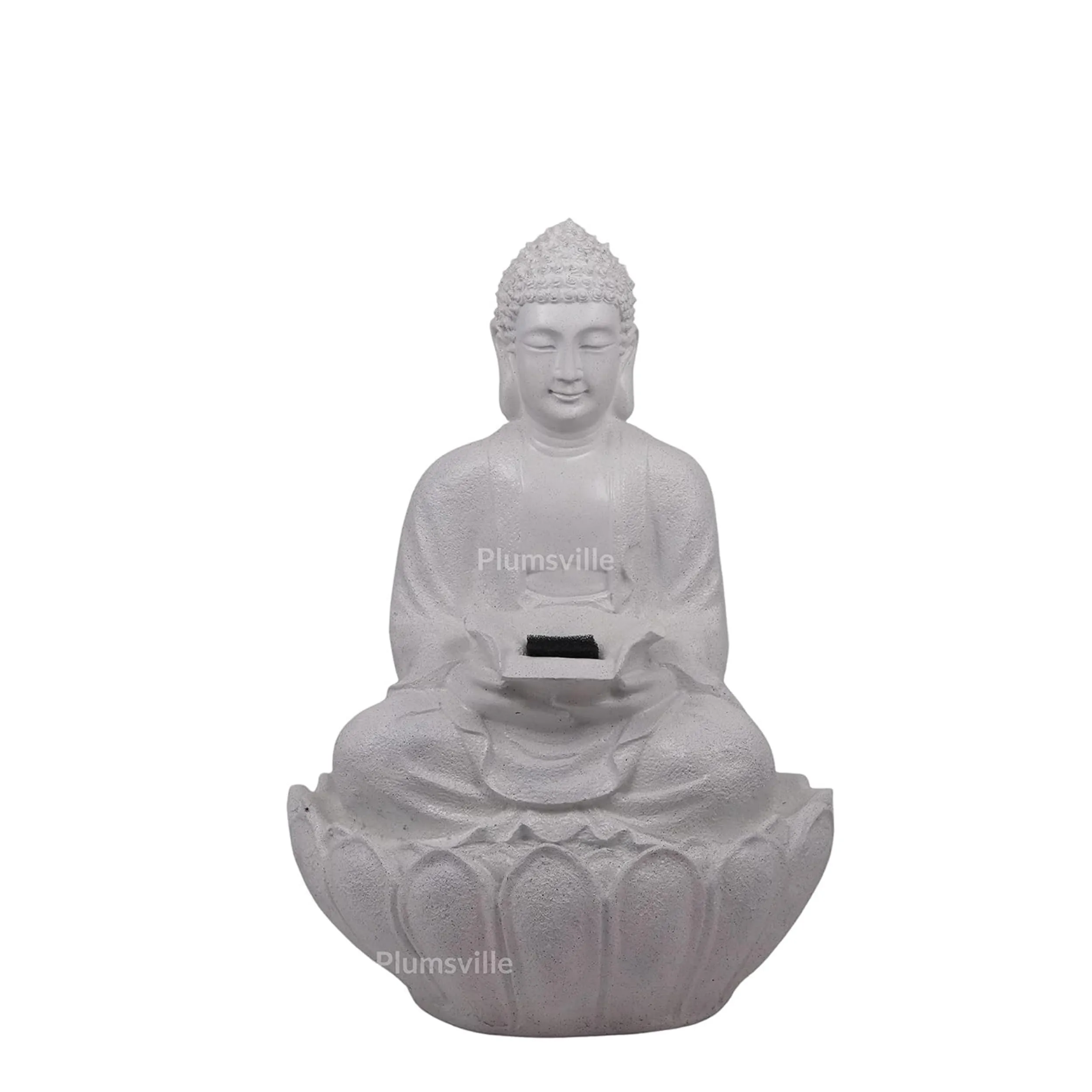 Lotus Buddha Water Fountain for Home, Office, Garden Large Size Water Fountain Items for Living Room | Bedroom | (Pure White)