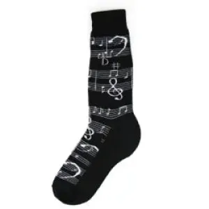 Men's Socks -Music Notes  - 6444M