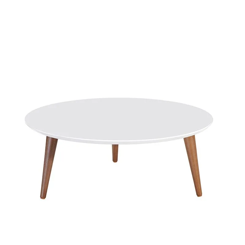 Moore 23.62" Round Low Coffee Table in White