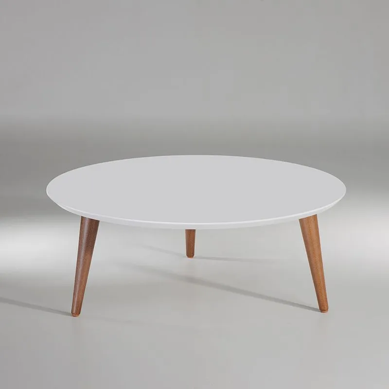 Moore 23.62" Round Low Coffee Table in White