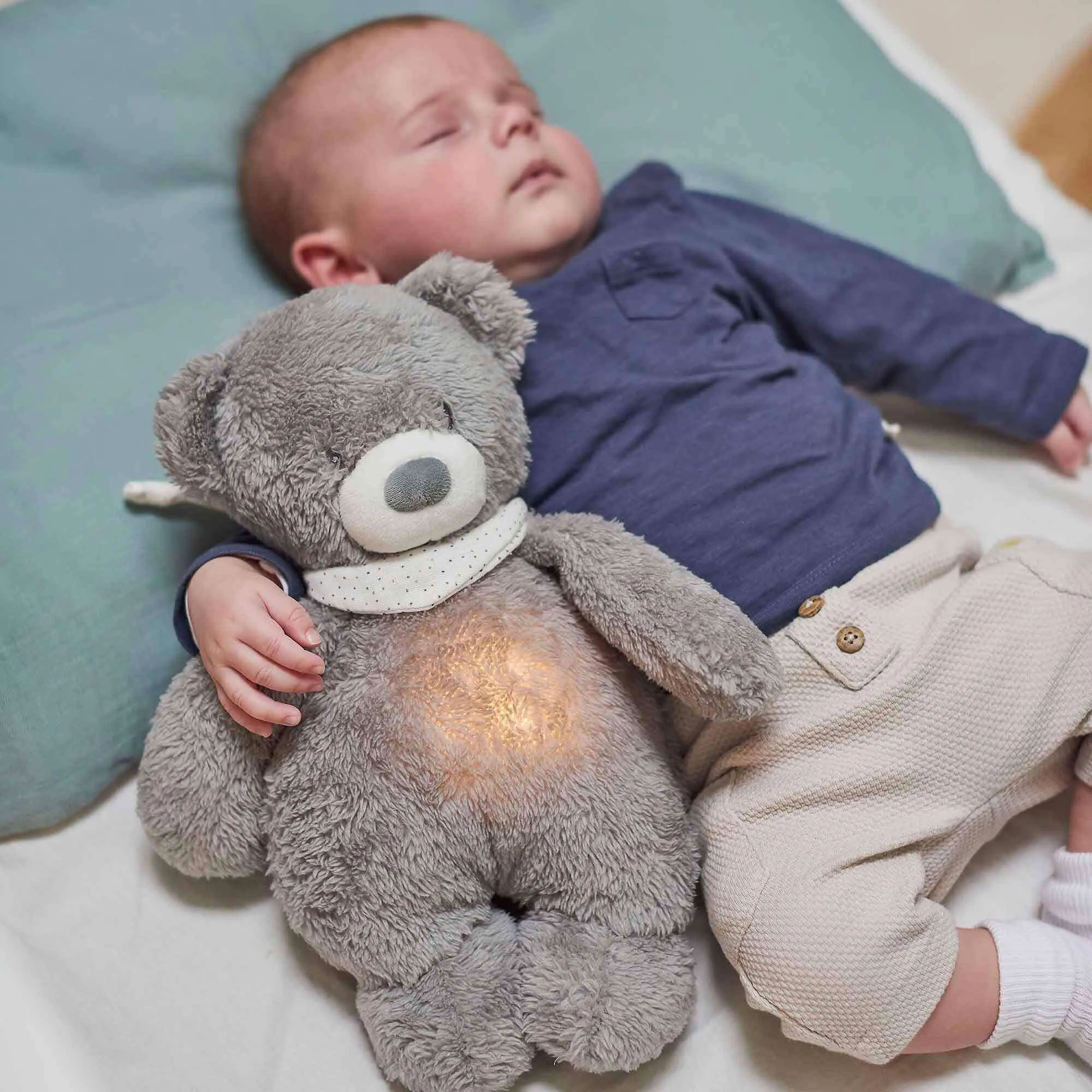 Nattou Sleepy Cuddly Nightlight - Bear (Grey)