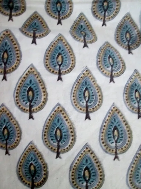 NEW Set ANOKHI 43X43 PRINTED CLOTH NAPKIN Table Decor WHITE BLUE CYPRESS BOHO Entertaining