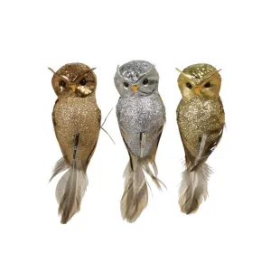 Owl Copper, Champagne or Silver 16cm.