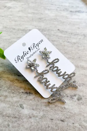 Rhinestone Howdy Earrings