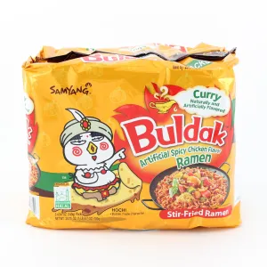 Samyang Buldak Curry Flavor Spicy Challenge Korean Instant Noodle 5 Packs