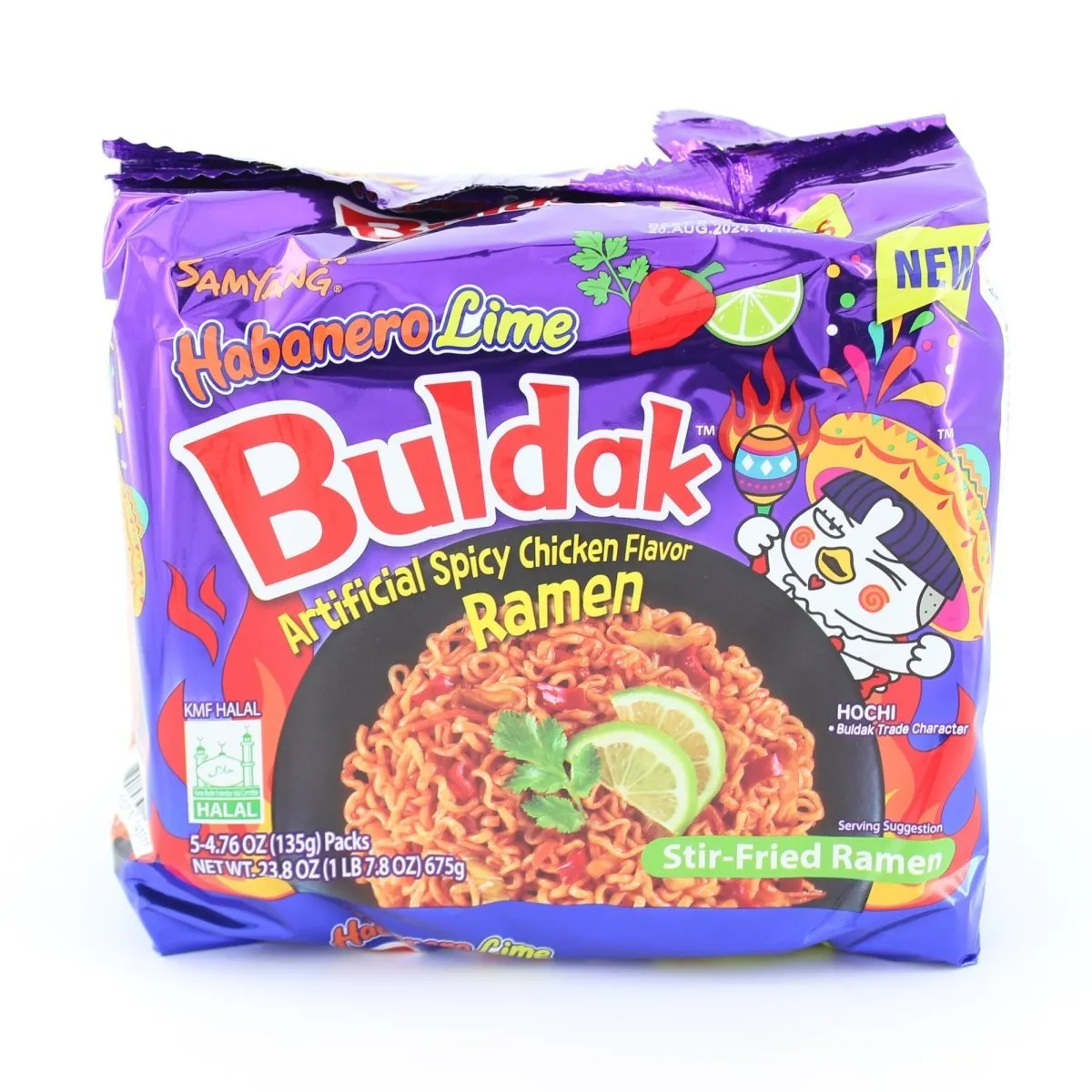 Samyang Buldak Habanero Lime Carbonara Flavor Ramen Spicy Korean Instant Noodle 10 Packs