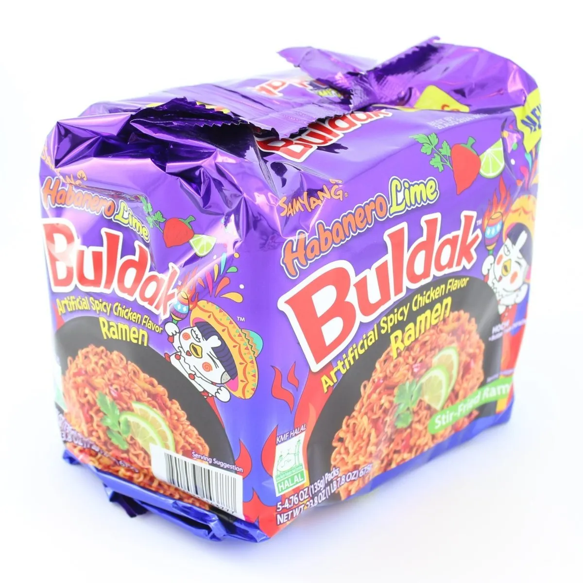 Samyang Buldak Habanero Lime Carbonara Flavor Ramen Spicy Korean Instant Noodle 10 Packs