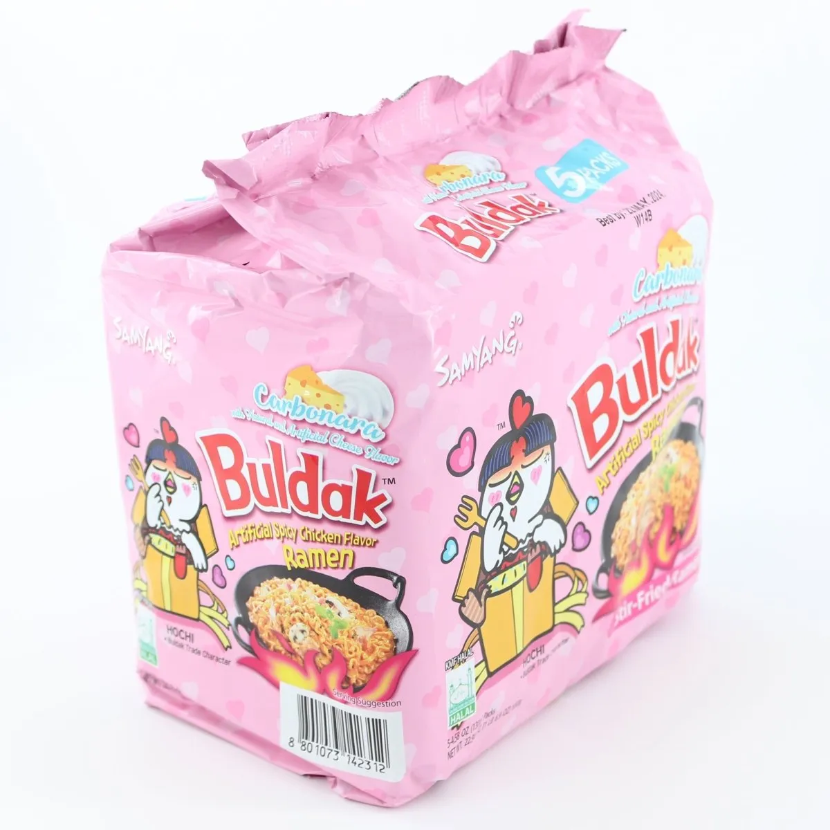 Samyang Carbonara Buldak Ramen Variety Chicken Flavor Spicy Korean Noodle 5 Packs