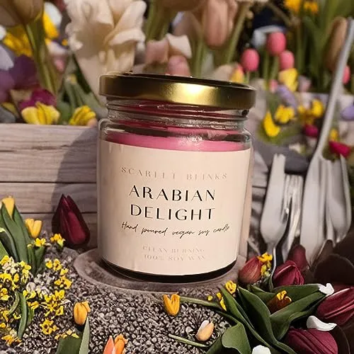 Scarlet Blinks Arabian Delight | Blue Mint Julep | Lavender Serenity | Soy Wax Candles | Aroma Therapy Candles | Burning Time:-45 HRS Pack of 3