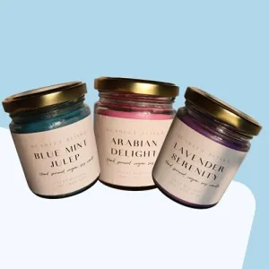 Scarlet Blinks Arabian Delight | Blue Mint Julep | Lavender Serenity | Soy Wax Candles | Aroma Therapy Candles | Burning Time:-45 HRS Pack of 3