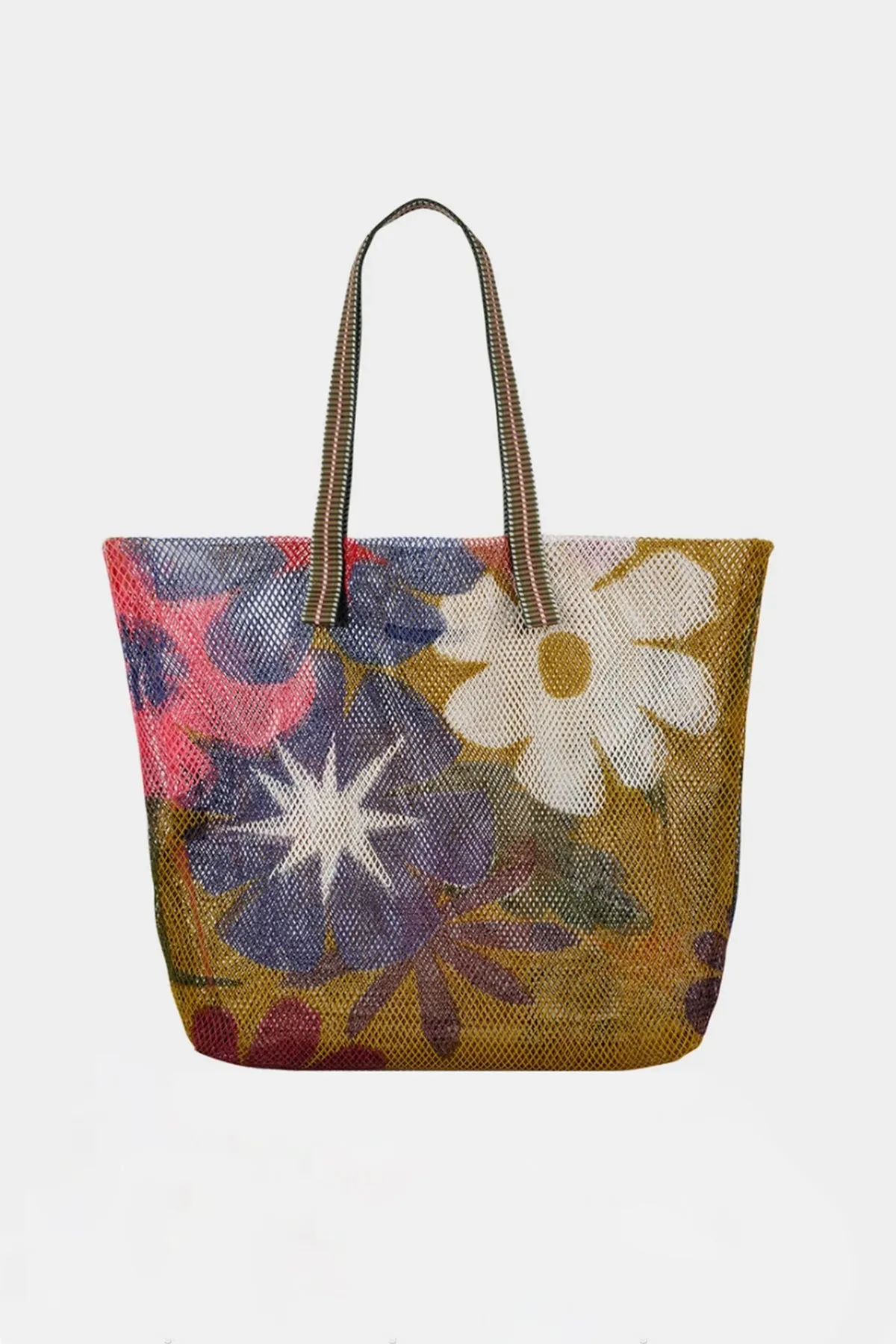SMALL FLORAL PRINT MESH TOTE BY EPICE