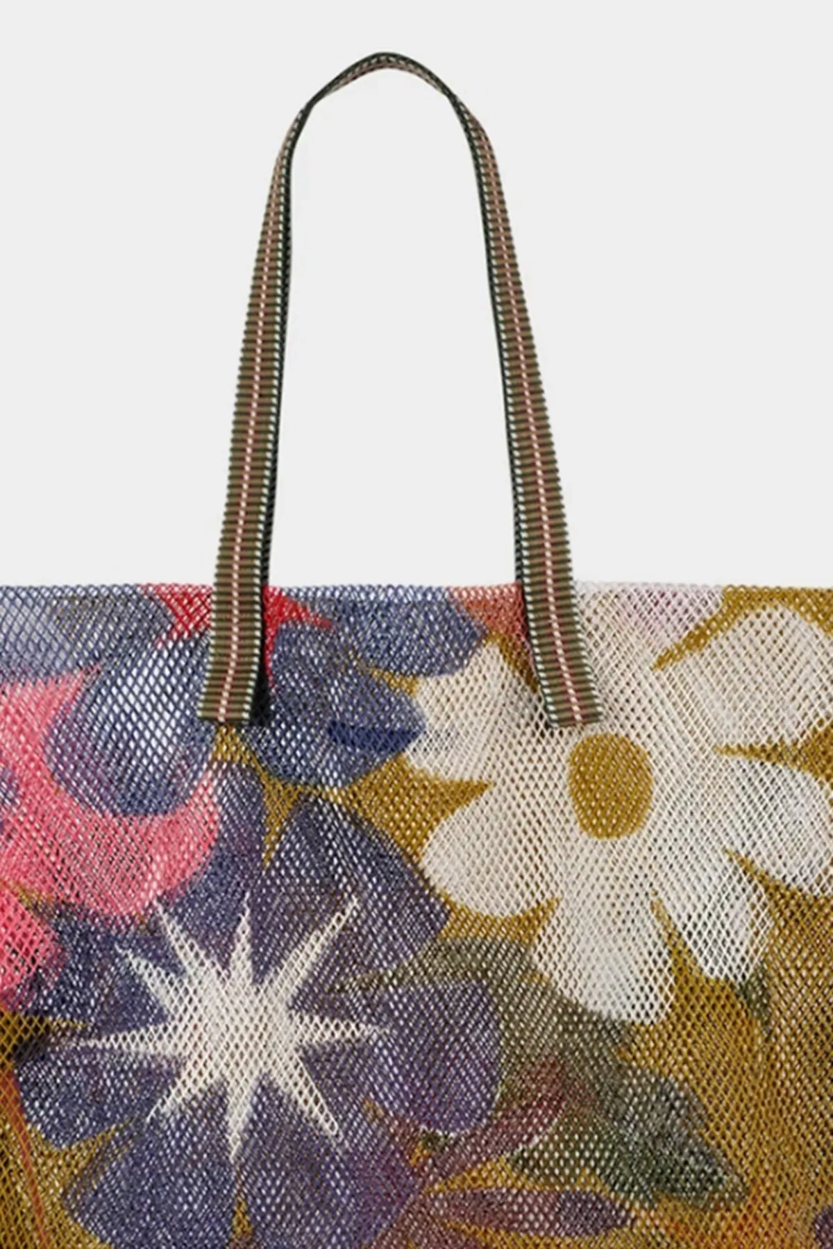 SMALL FLORAL PRINT MESH TOTE BY EPICE