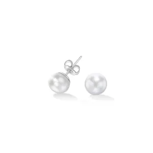 White Timeless Freshwater Pearl Studs