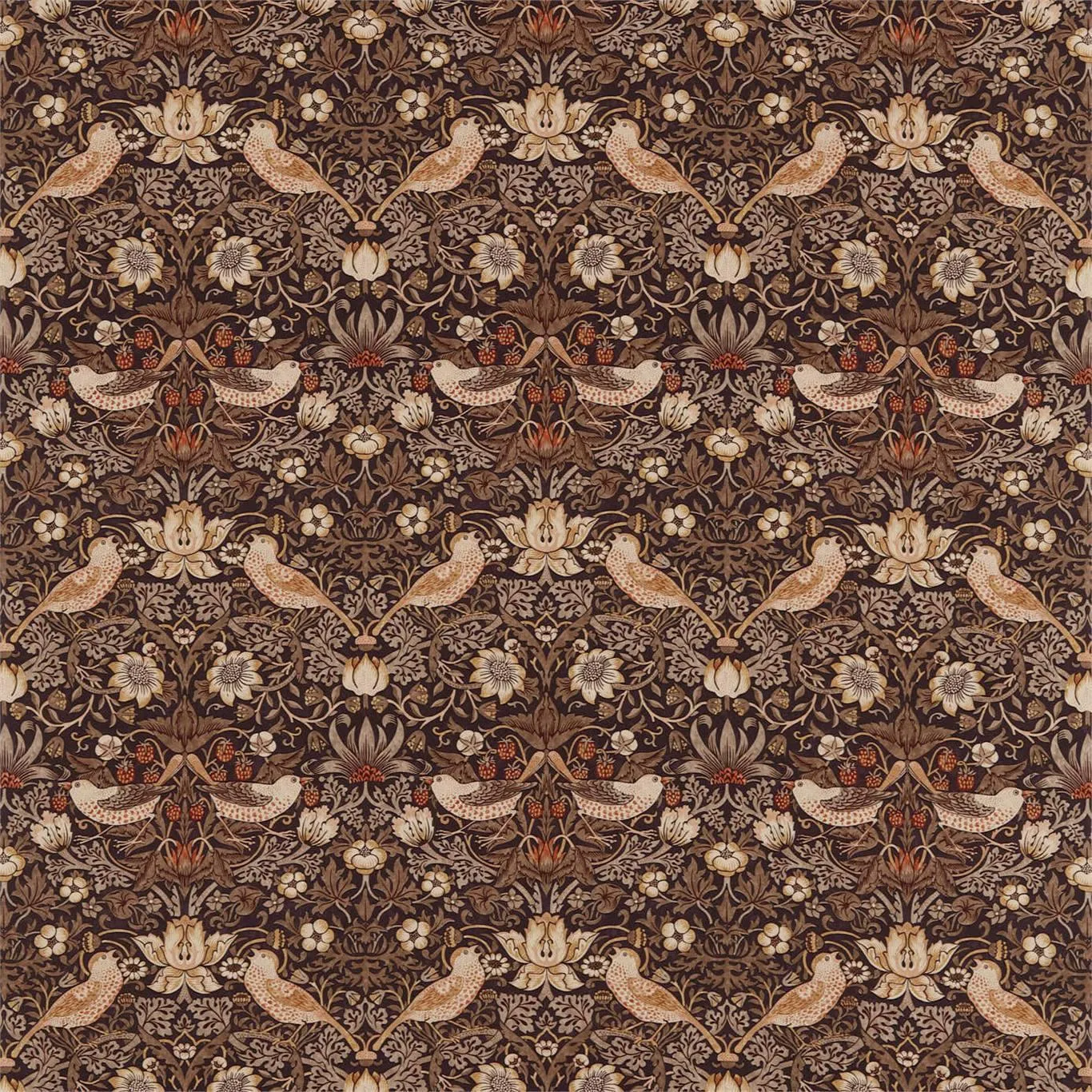 William Morris Fabric- Strawberry Thief Cotton