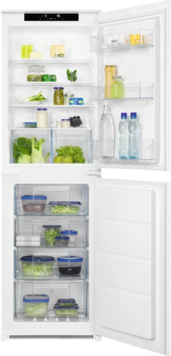 Zanussi ZNNN18FS5 Frost Free Integrated Fridge Freezer, Sliding Hinge, 50/50